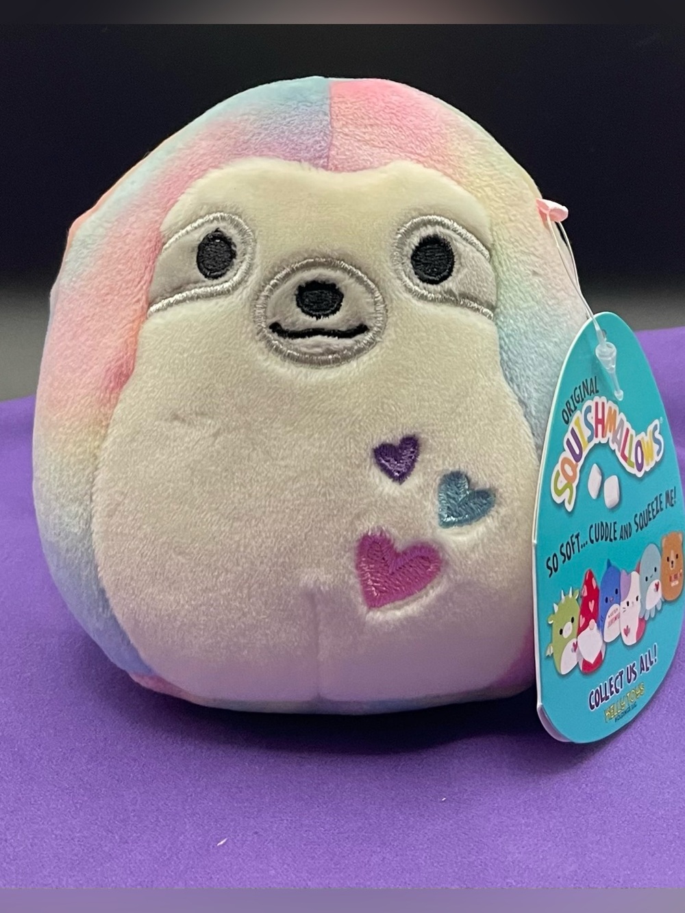 NWT Squishmallows 4.5”Taylor the Rsinbow Sloth plush by Kellytoy